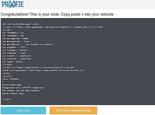 Proofie : Copy and Paste Code screenshot