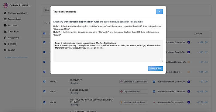 Transaction Rules