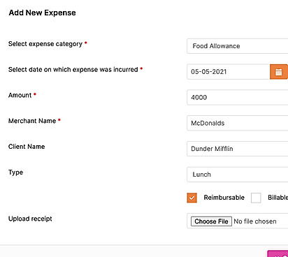 Expense Management screenshot