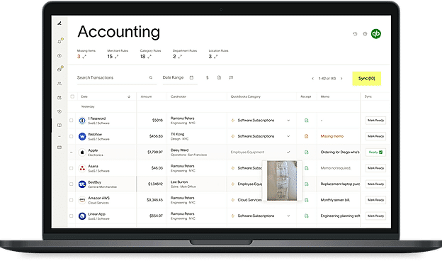 Accounting screenshot
