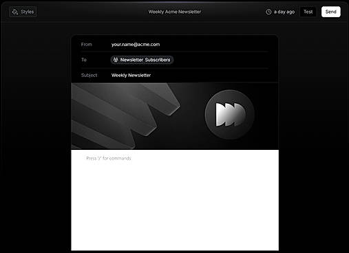 Resend Editor