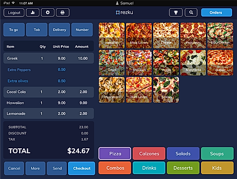 POS screen