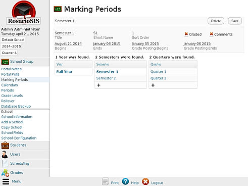 RosarioSIS : School Periods screenshot
