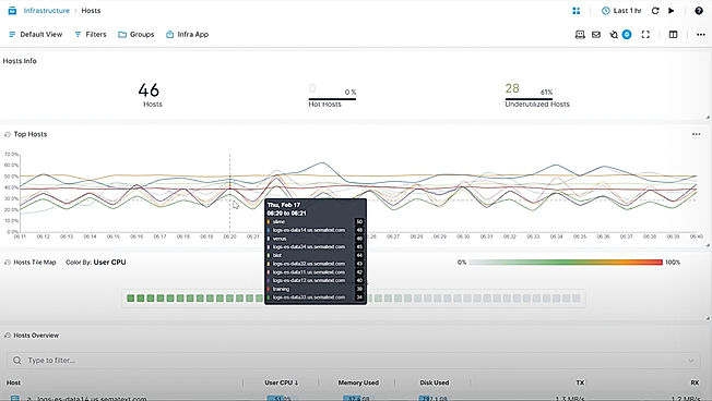 Sematext Monitoring screenshot