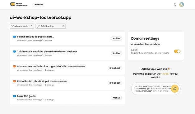 Domain Settings