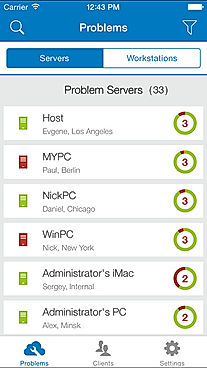 SolarWinds RMM screenshot: Users can track and manage issues with servers and workstations