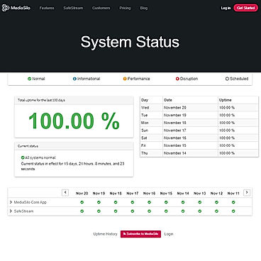System Status screenshot