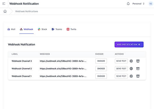 Alerts screenshot