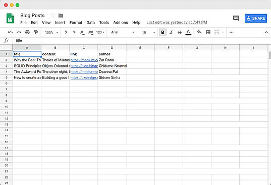 Turn Google Sheets into a database API