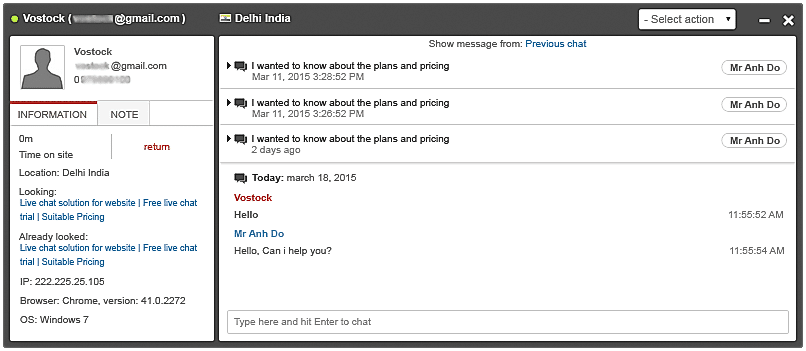 Subiz screenshot: window-chat