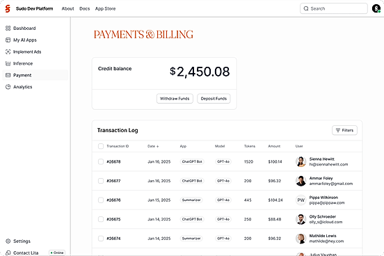 Payment and Billing