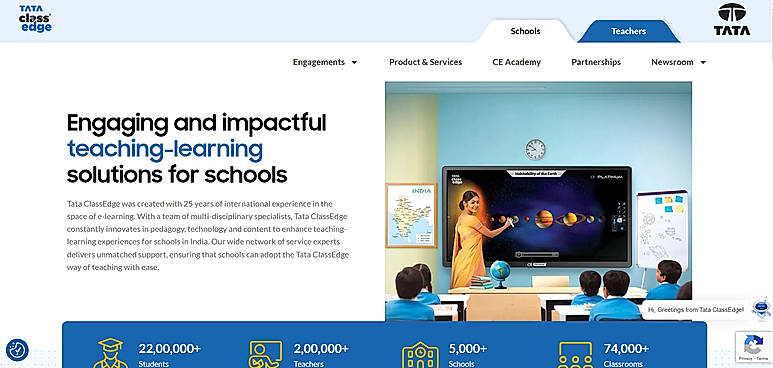 TATA class edge homepage