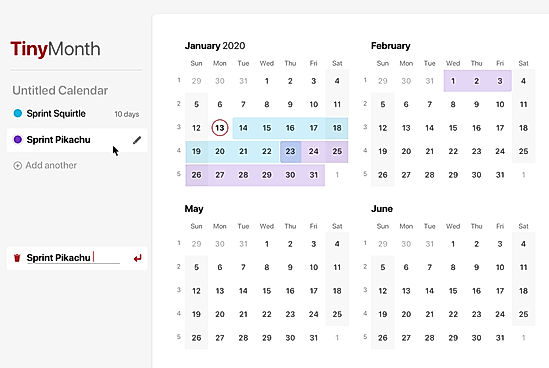 TinyMonth : Calendar screenshot