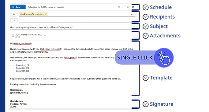 Write emails in seconds