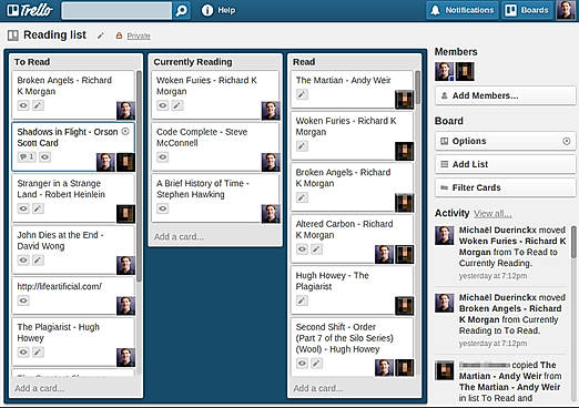 Trello screenshot