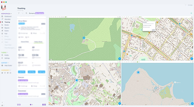 Uboro : GPS tracking on multi-maps screenshot