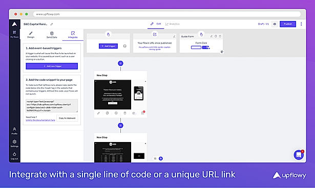 Integrate with Code or a Link screenshot
