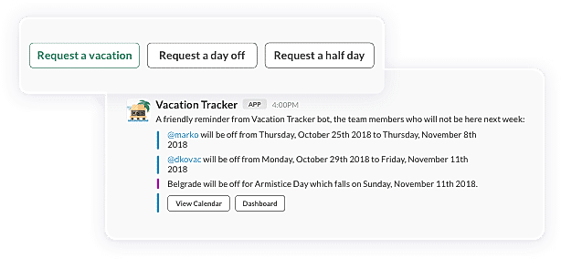 Vacation Tracker screenshot