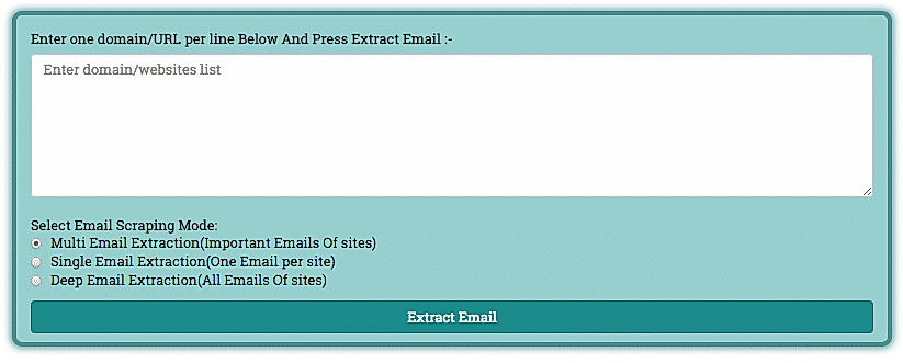 Web Email Extractor screenshot