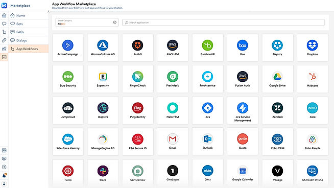 App Workflow Marketplace screenshot
