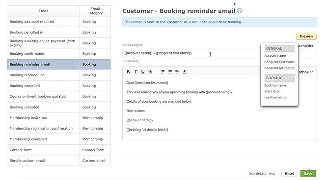 Customising email content