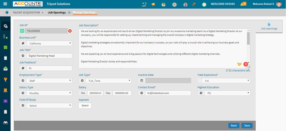 Accountri : Manage Operations screenshot