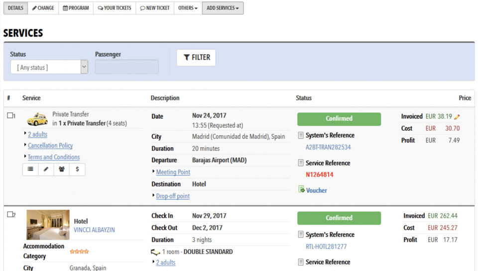 Adalte Travel Platform : Internet Booking screenshot