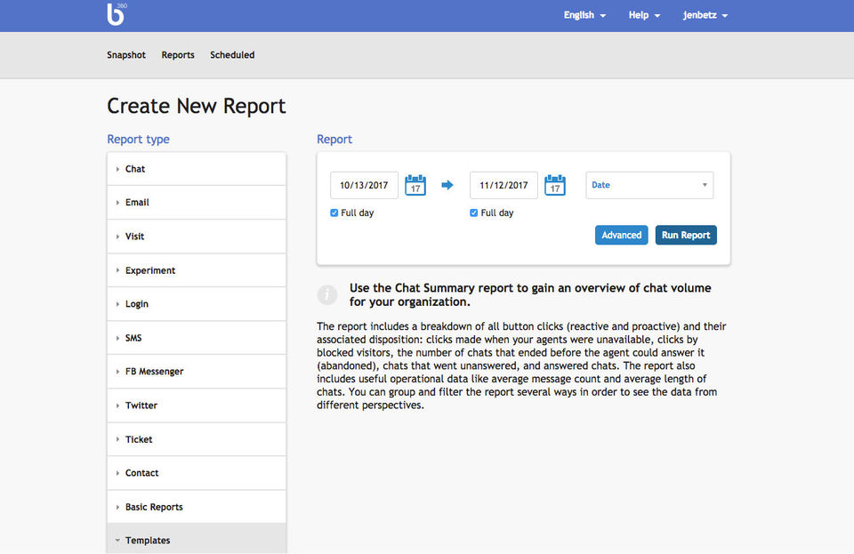 Create a new report