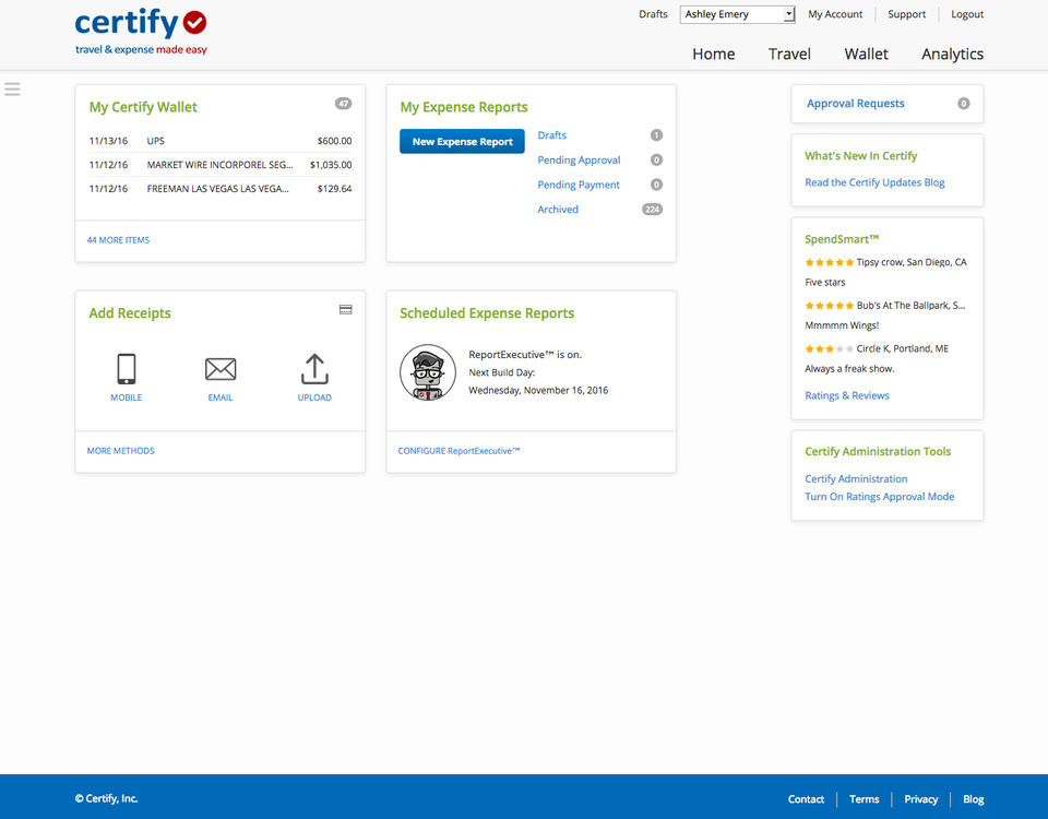 Certify Demo - Certify Homepage