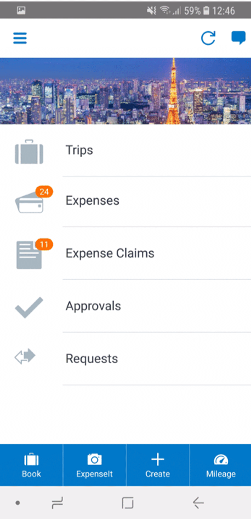 Concur Expense screenshot