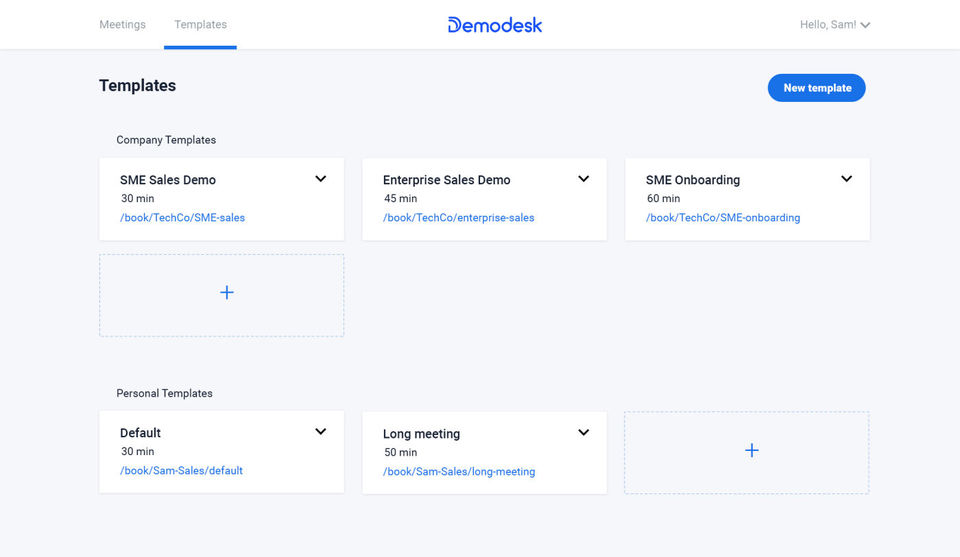 Demodesk : Meeting screenshot