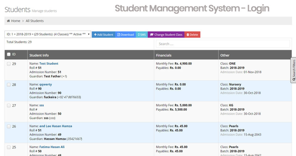 feKara : Student Mnagement System screenshot