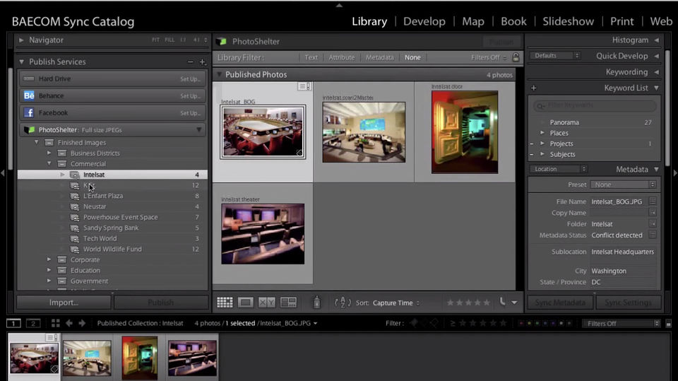 Libris screenshot: Lightroom users can publish and manage their photos directly from the application
