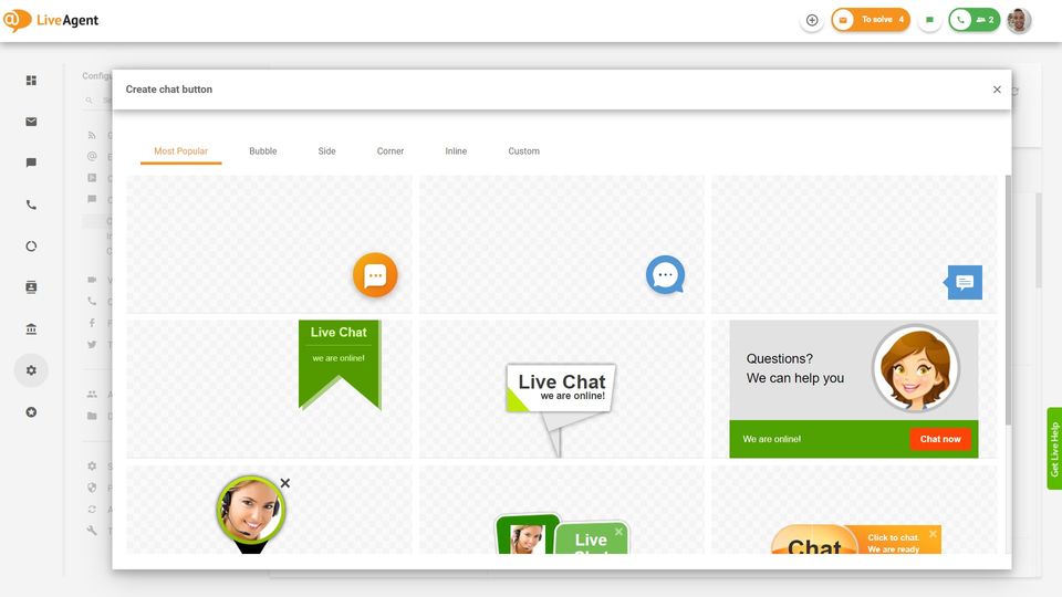 Live Chat Buttons