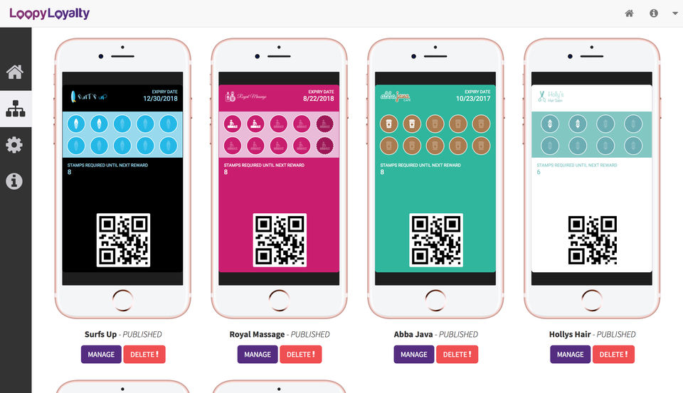 Loopy Loyalty screenshot: Manage all digital stamp cards & loyalty cards in one place
