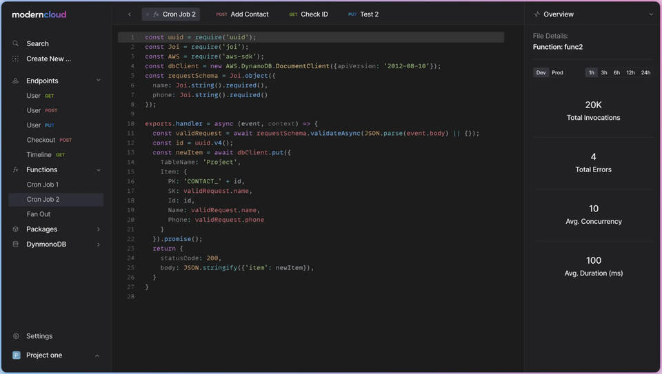 ModernCloud Screenshots