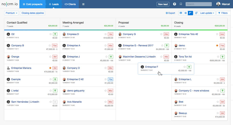 noCRM.io Screenshots