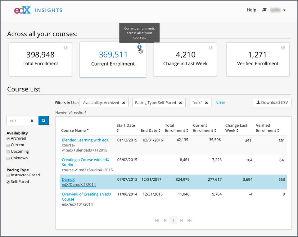 Open edX screenshot 1