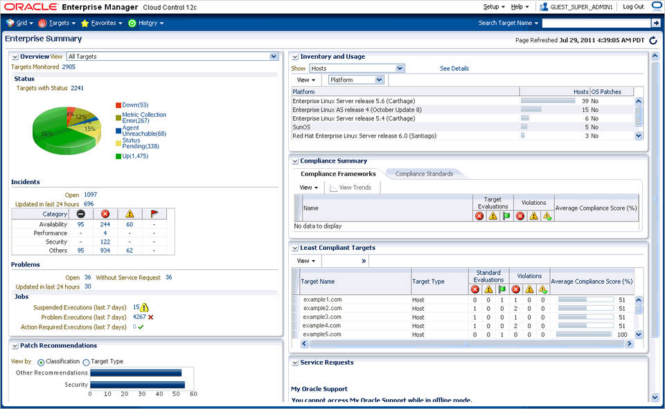 Oracle Enterprise Manager screenshot 3