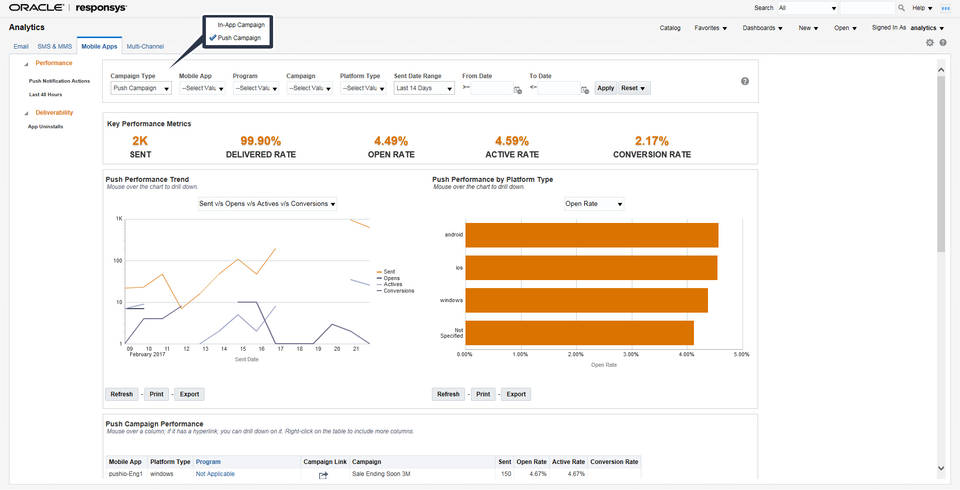Oracle Responsys screenshot 1