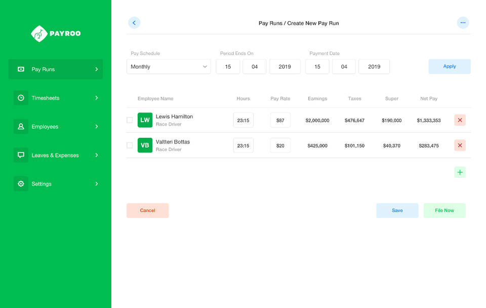 Payroo screenshot 1