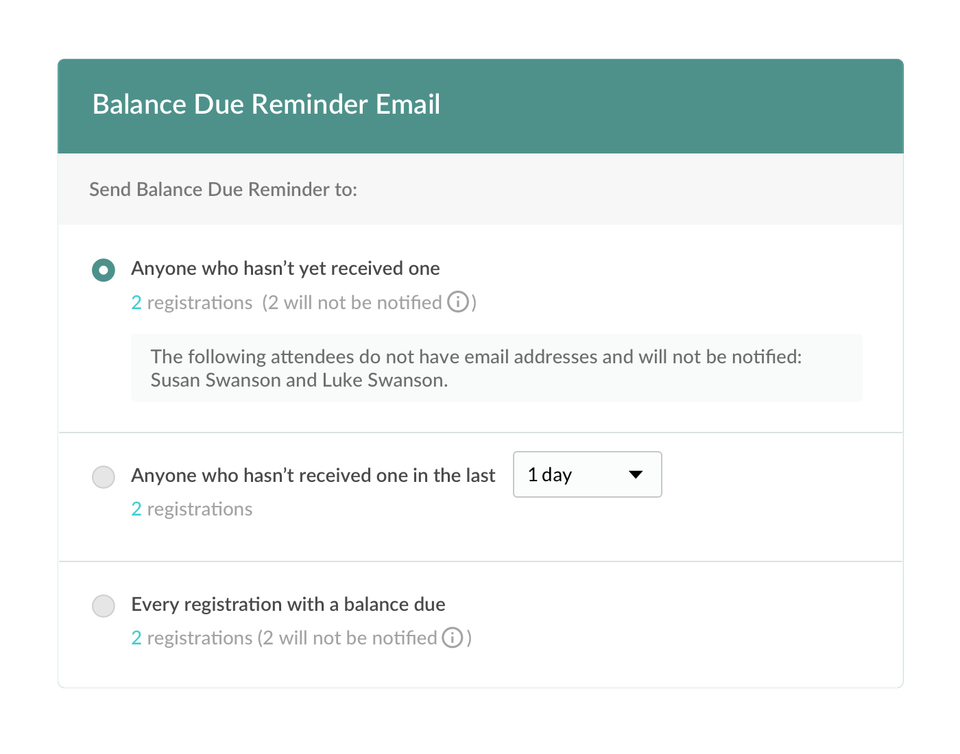 Planning Center Registrations screenshot 2