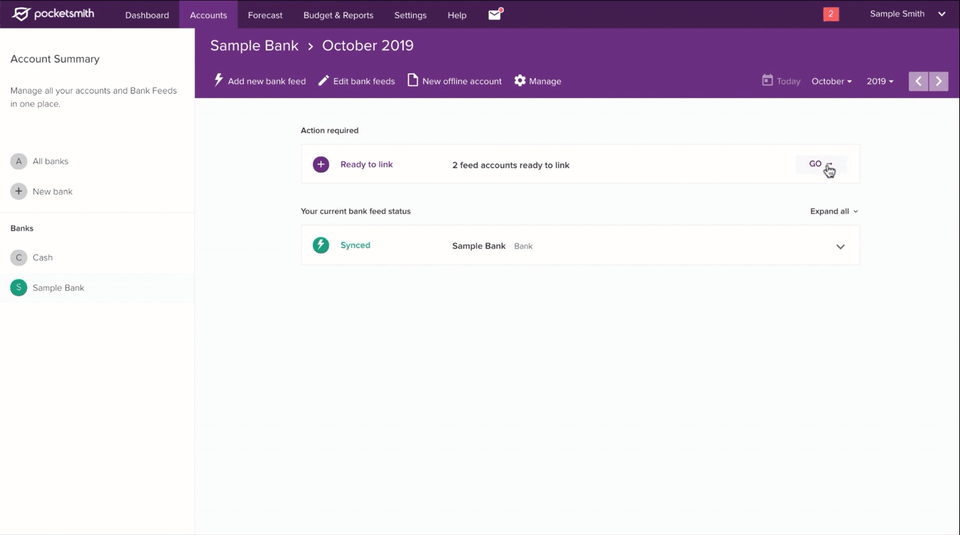 PocketSmith screenshot 1
