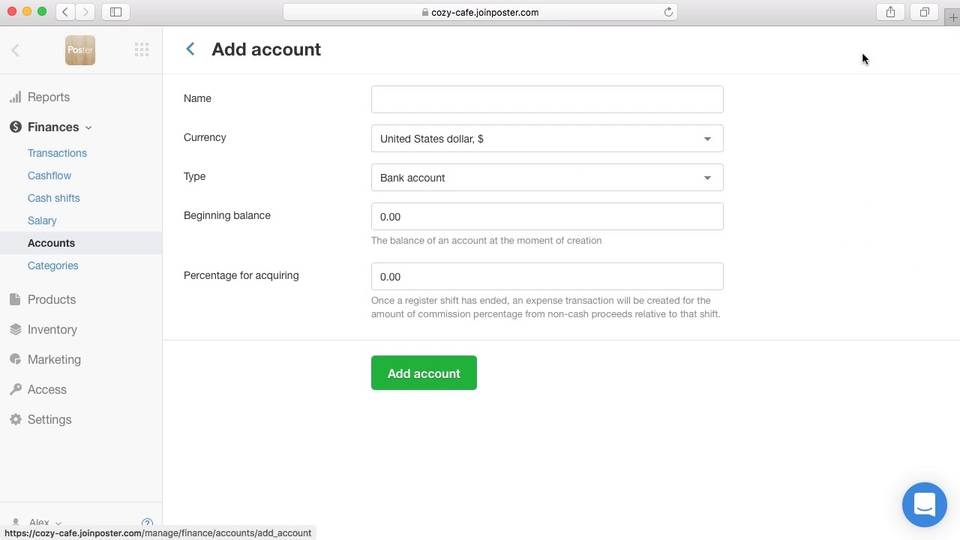 Poster POS screenshot 1