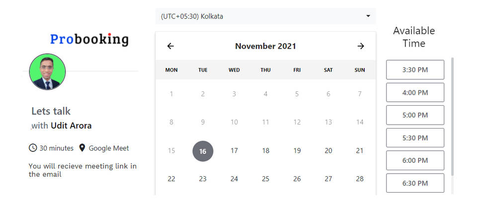 Probooking screenshot 1