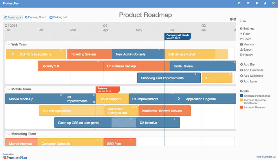 ProductPlan screenshot 1