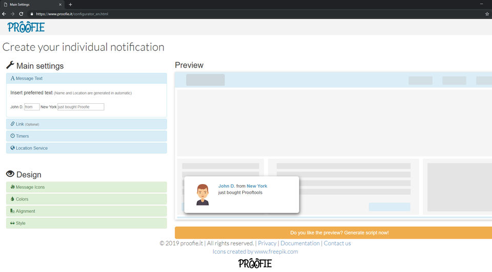 Proofie : Individual Notification screenshot