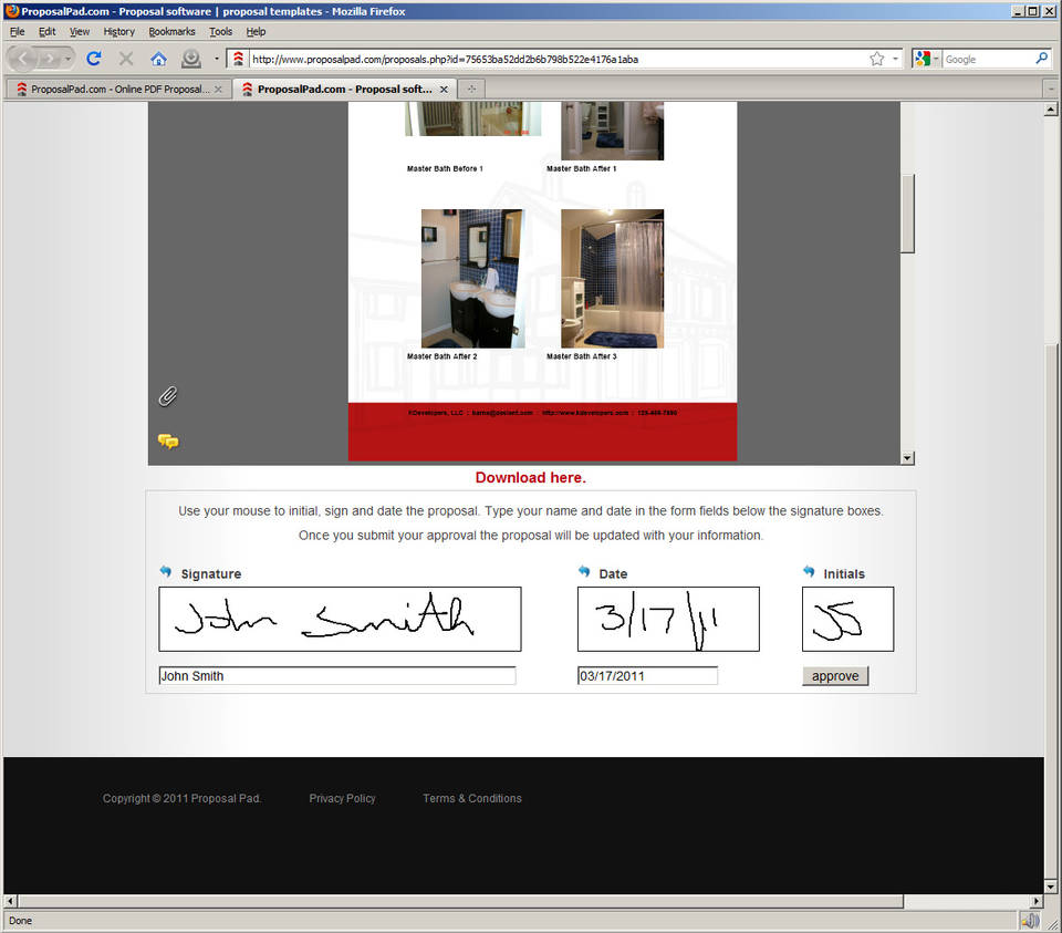 ProposalPad screenshot 1