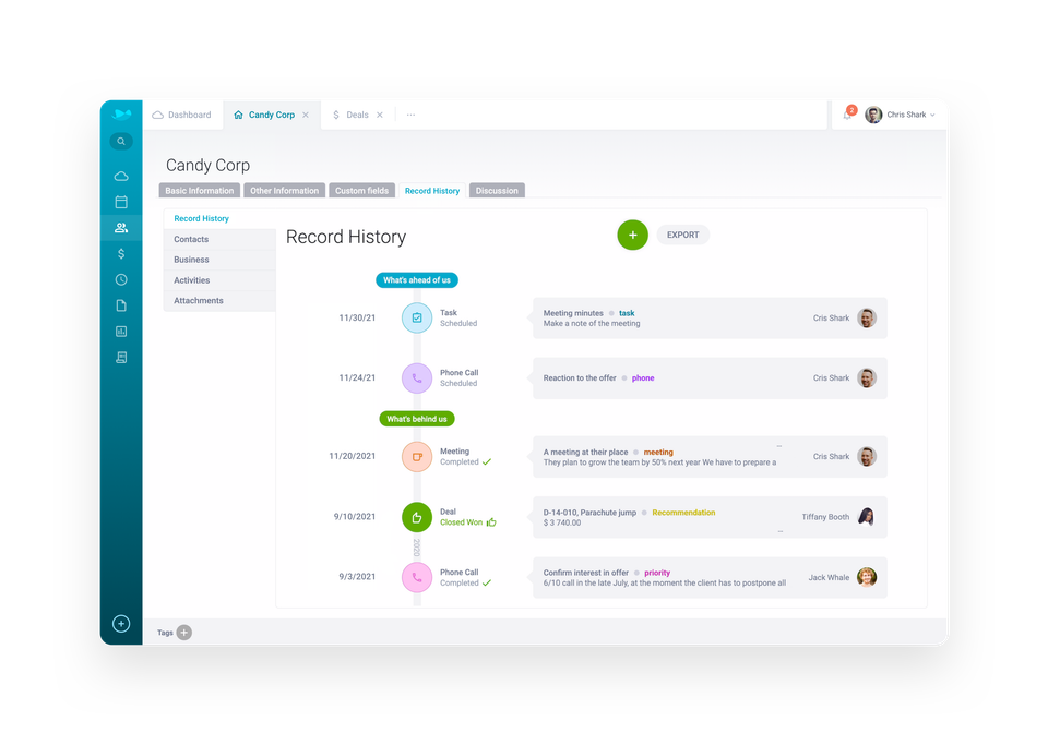 RAYNET CRM screenshot 1