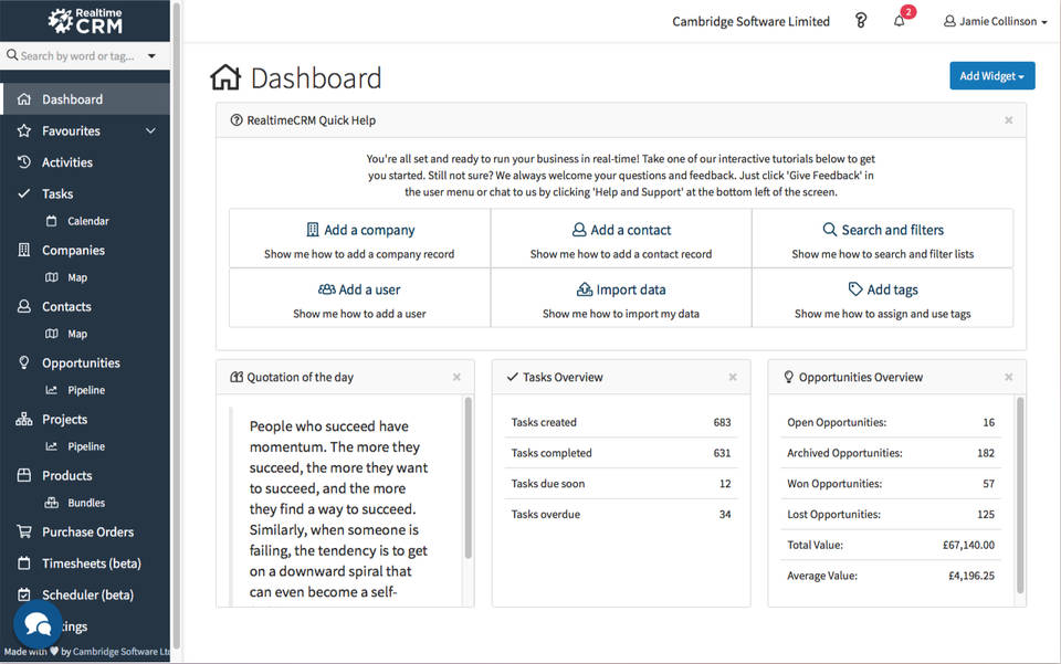 RealtimeCRM screenshot 2